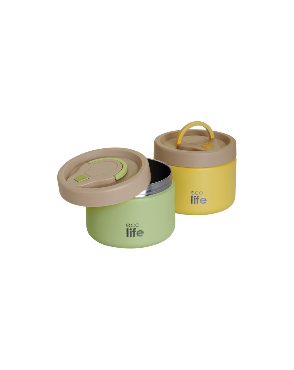Ecolife στρογγυλός θερμός φαγητού 650ml κίτρινο 33-bo-9094 - Ecolife