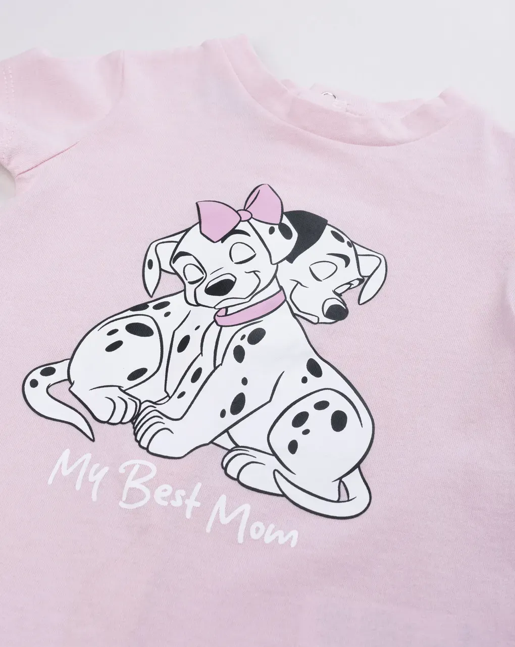 βρεφικό φορμάκι ροζ 101 dalmatians "my best mom" για κορίτσι - Prénatal