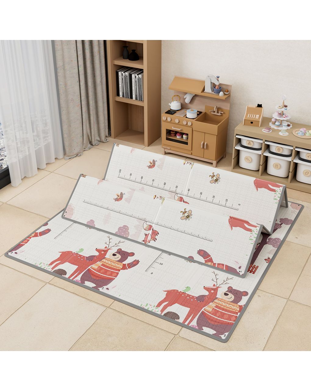 Bebe stars χαλάκι δραστηριοτήτων διπλής όψης 150x150x1cm 100-503 - Bebe Stars