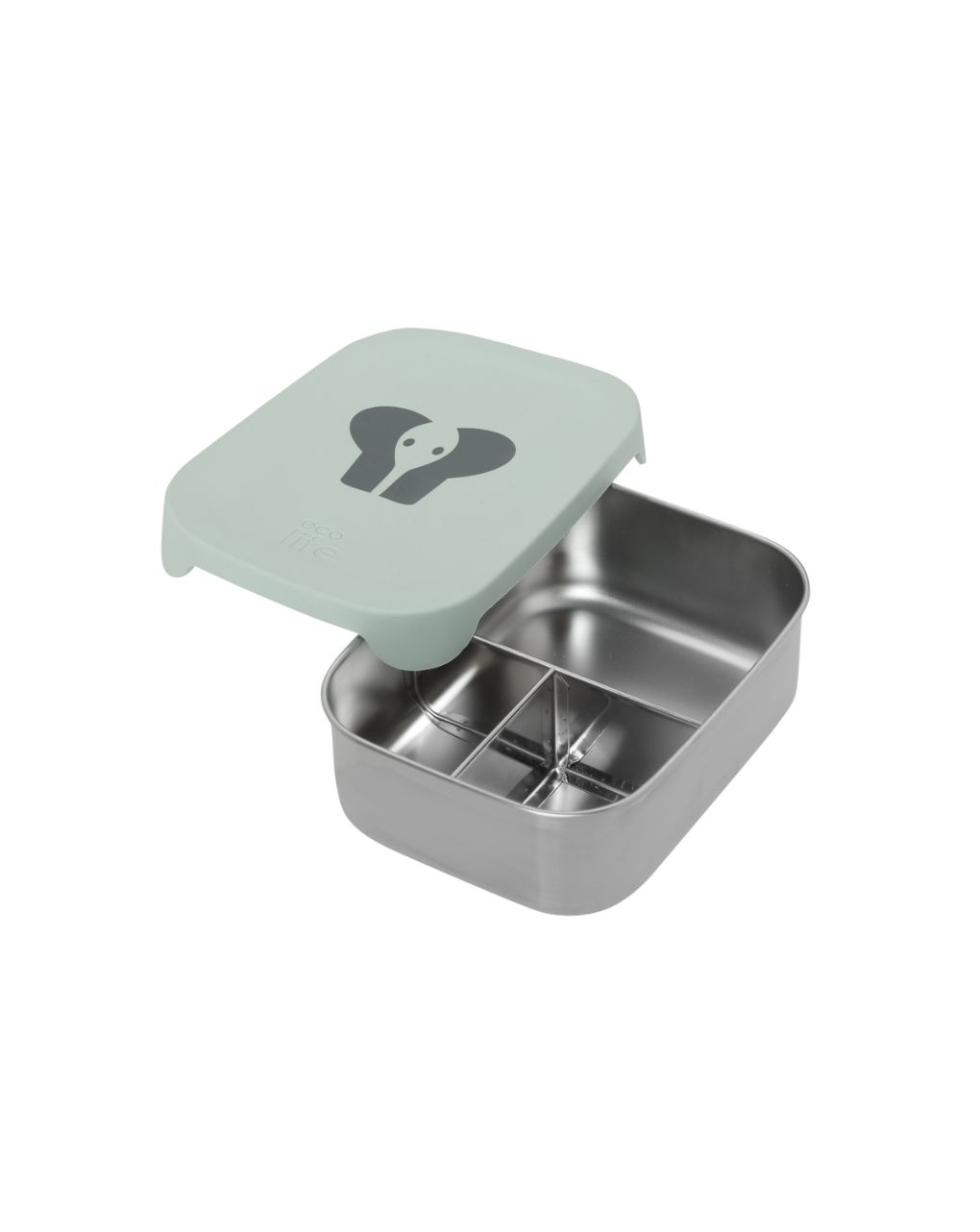 Ecolife ανοξείδωτο φαγητοδοχείο με χώρισμα 800ml elephant 33-fc-9088 - Ecolife