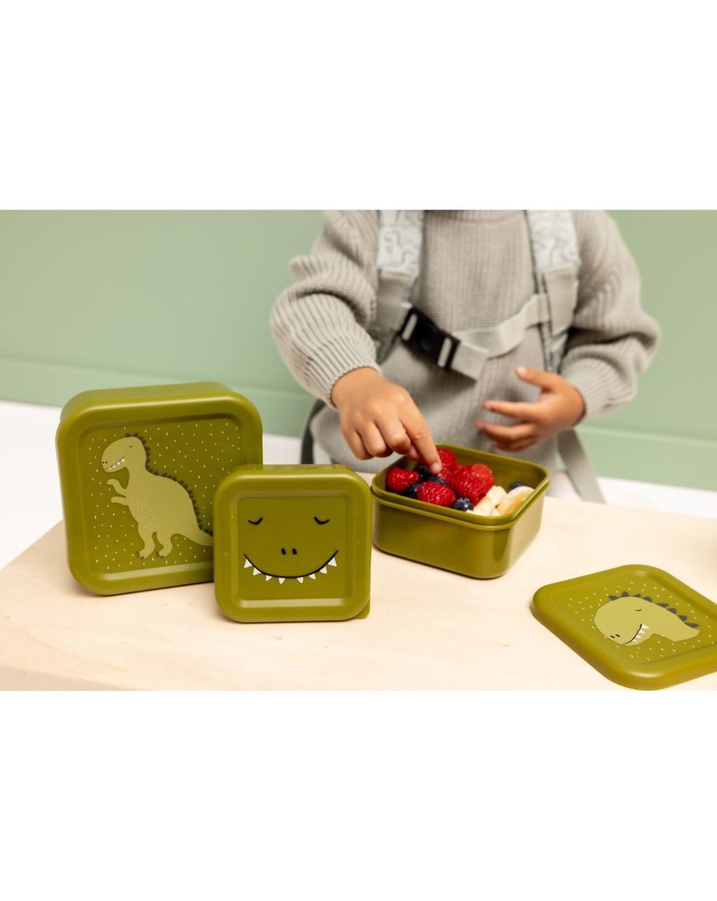 Trixie σετ φαγητοδοχεία snack box nesting 3τμχ mr. dino t05201 - TRIXIE