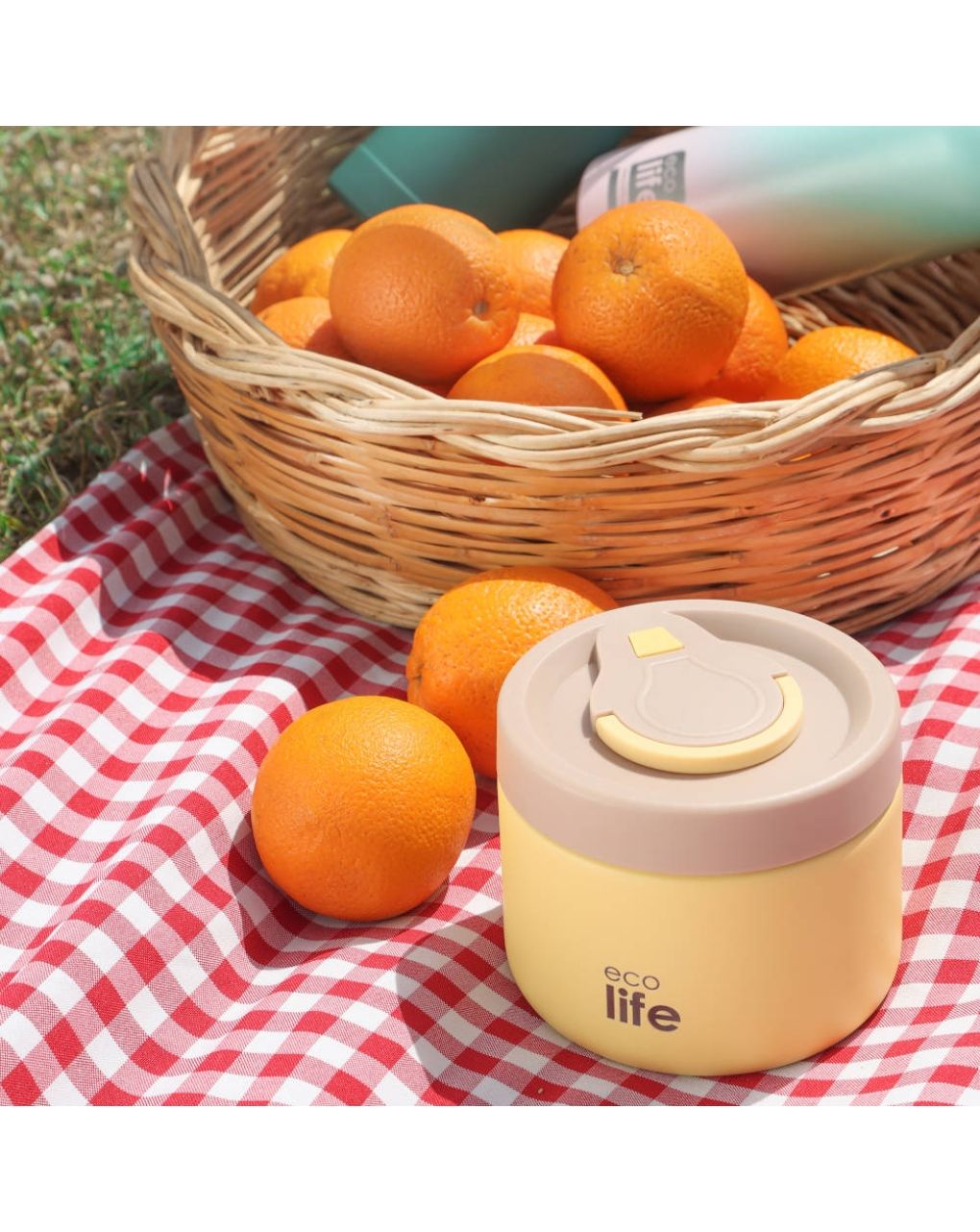 Ecolife στρογγυλός θερμός φαγητού 650ml κίτρινο 33-bo-9094 - Ecolife