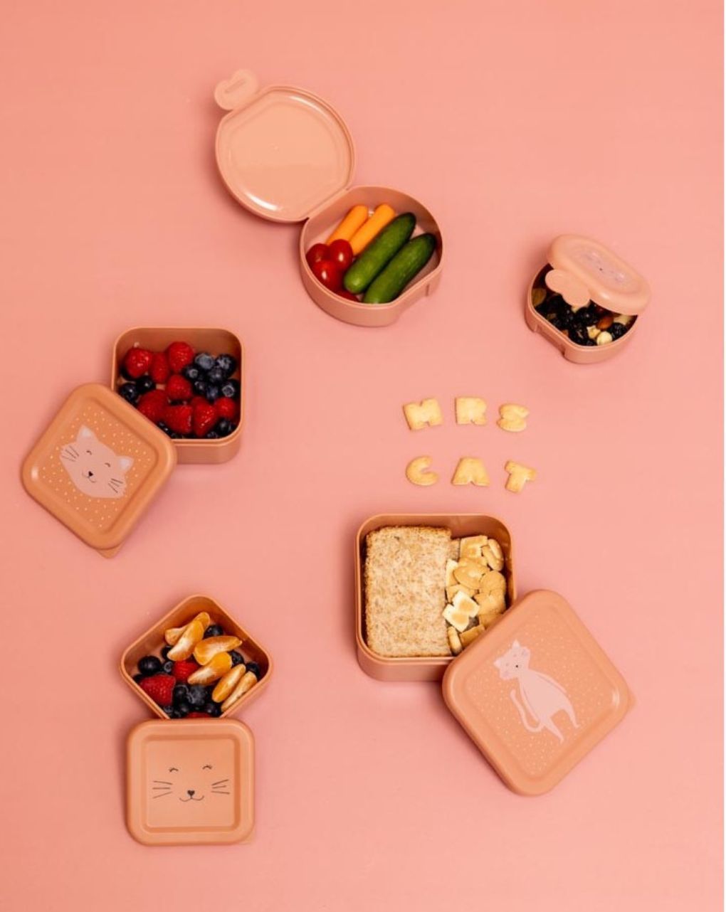 Trixie σετ φαγητοδοχεία snack box with clips 2τμχ mrs. cat t06222 - TRIXIE
