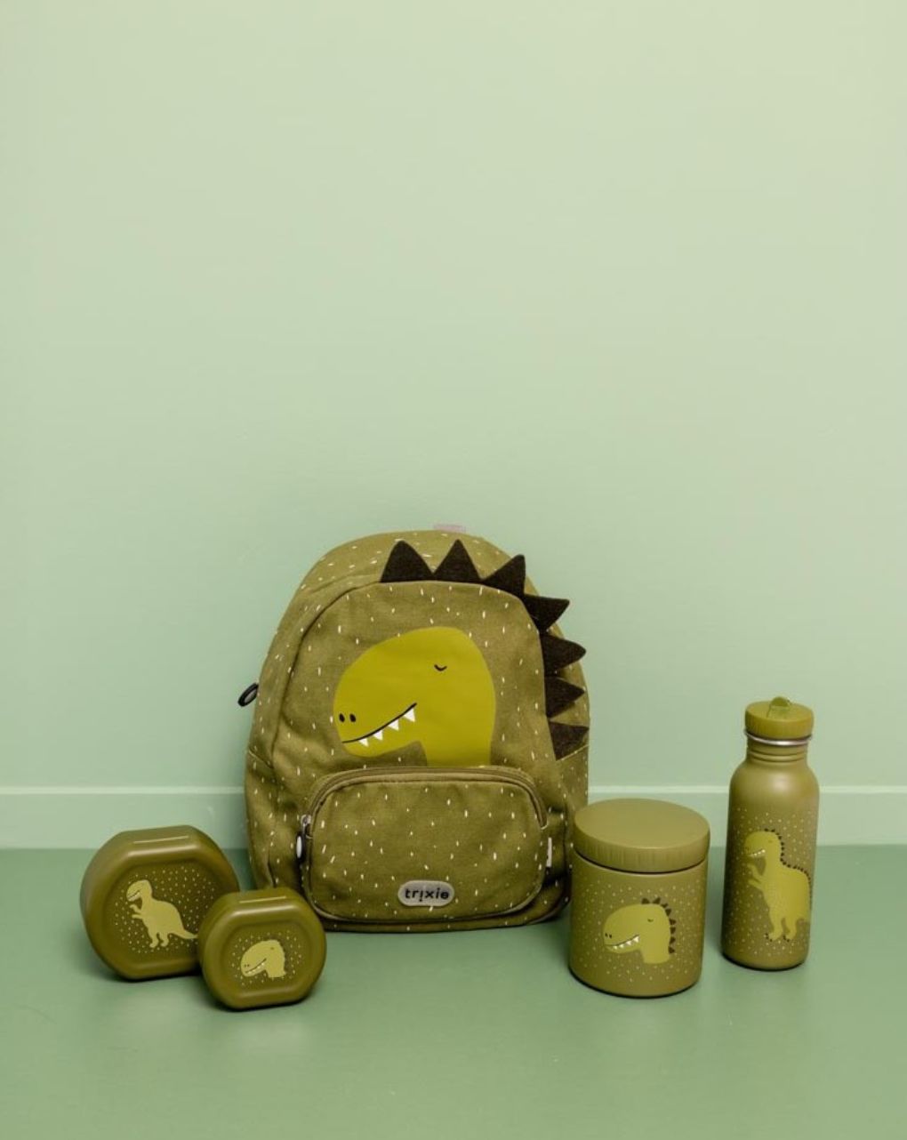 Trixie σετ φαγητοδοχεία snack box with clips 2τμχ mr. dino t06201 - TRIXIE