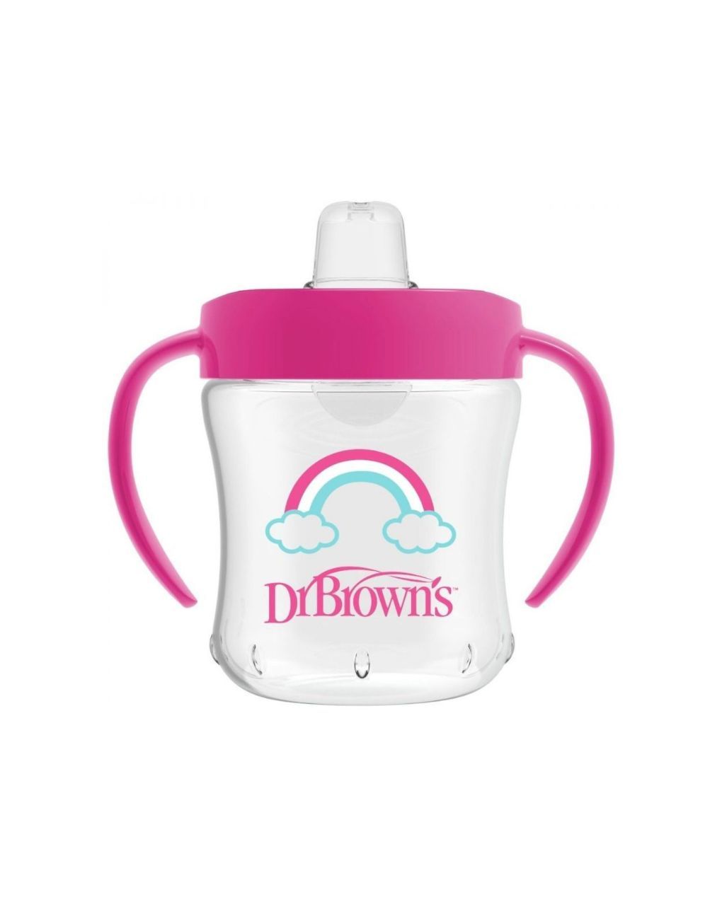 Dr. brown's εκπαιδευτικό ποτηράκι soft spout 6+ μηνών 180ml ροζ 112.70.1hc.414 - Dr Browns