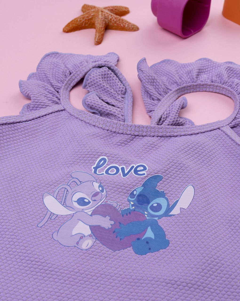 παιδικό ολόσωμο μαγιό λιλά stitch για κορίτσι - Prénatal