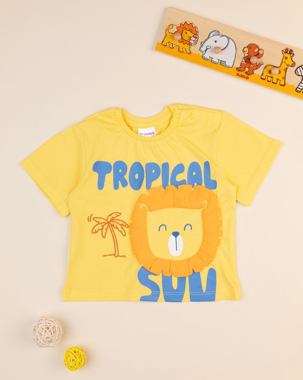 βρεφικό t-shirt κίτρινο tropic sun για αγόρι