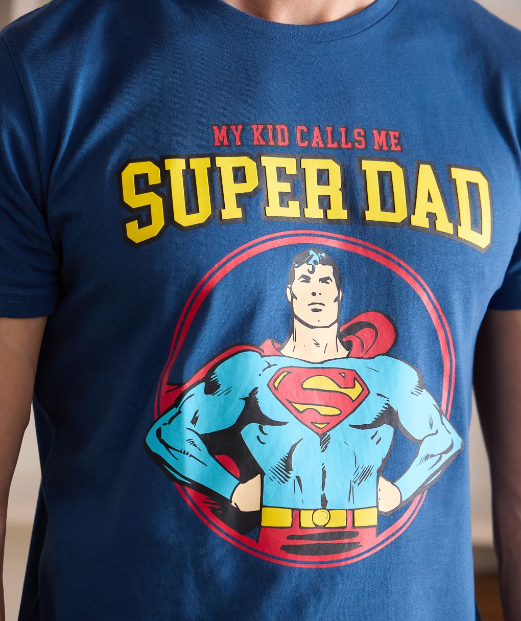 ανδρικό t-shirt μπλε super dad - Prénatal