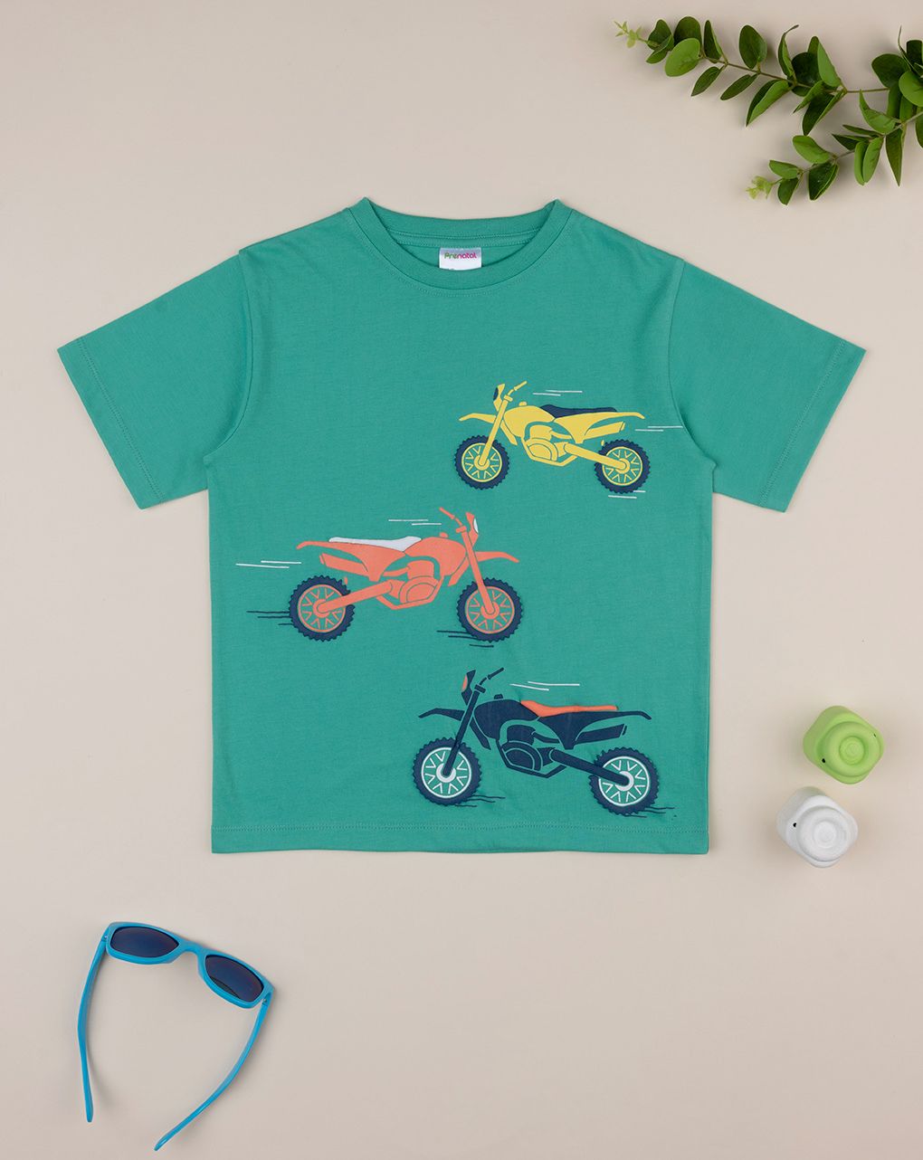 παιδικό t-shirt τιρκουάζ moto για αγόρι