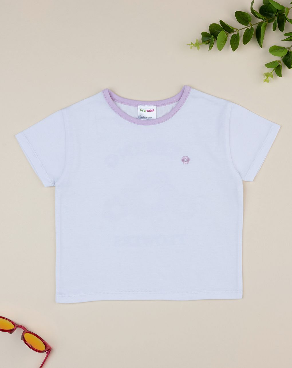 παιδικό t-shirt λευκό/λιλά feeling flowers για κορίτσι