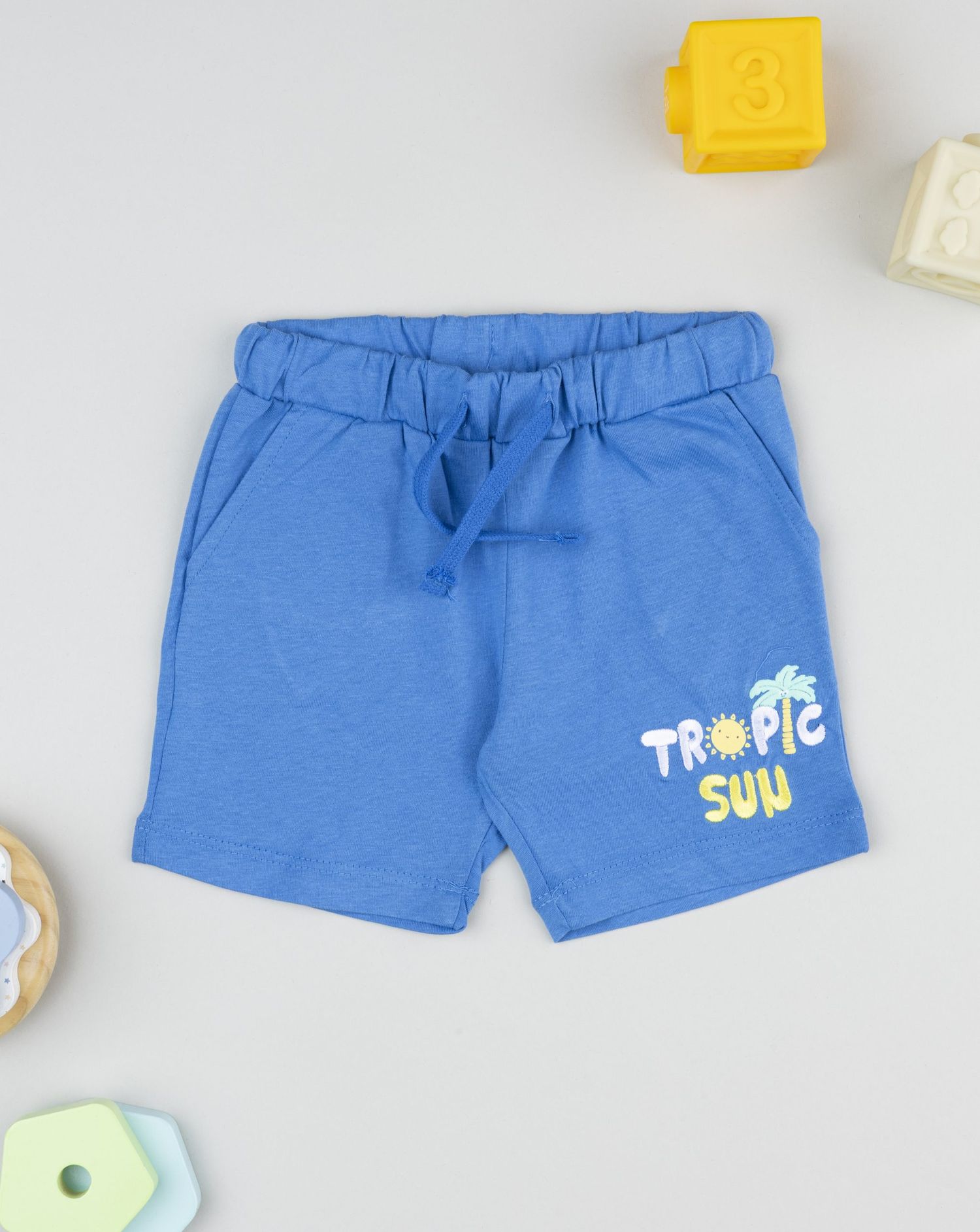 βρεφικό σορτσάκι μπλε tropic sun για αγόρι