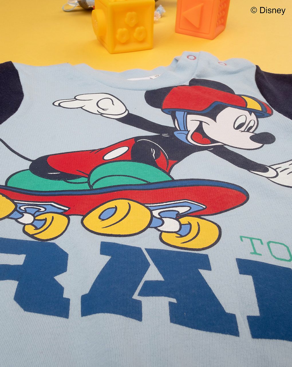 βρεφική πιτζάμα γαλάζιο/μπλε με το mickey για αγόρι - Prénatal