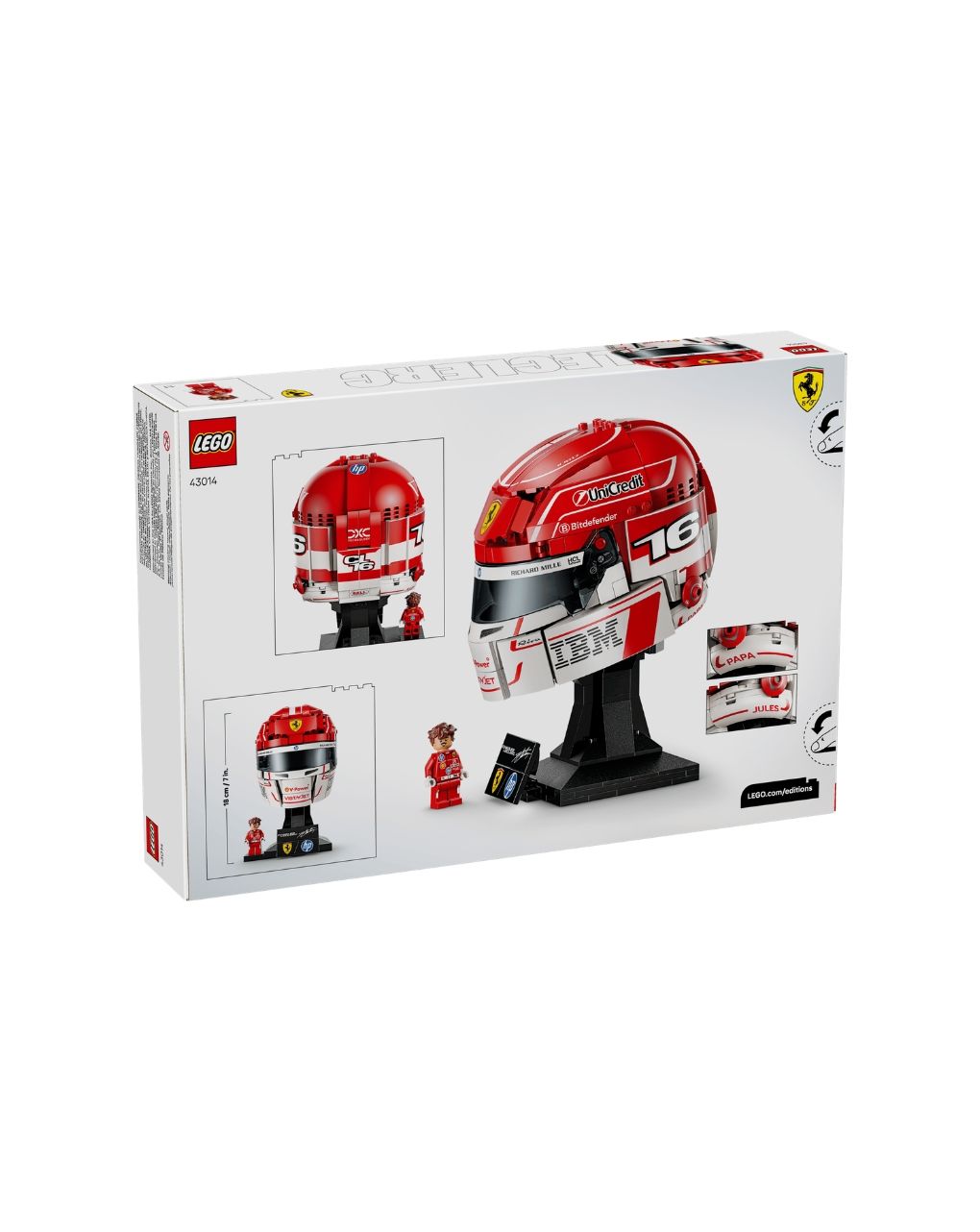 Lego editions scuderia ferrari hp charles leclerc helmet 43014 - LEGO, LEGO EDITIONS