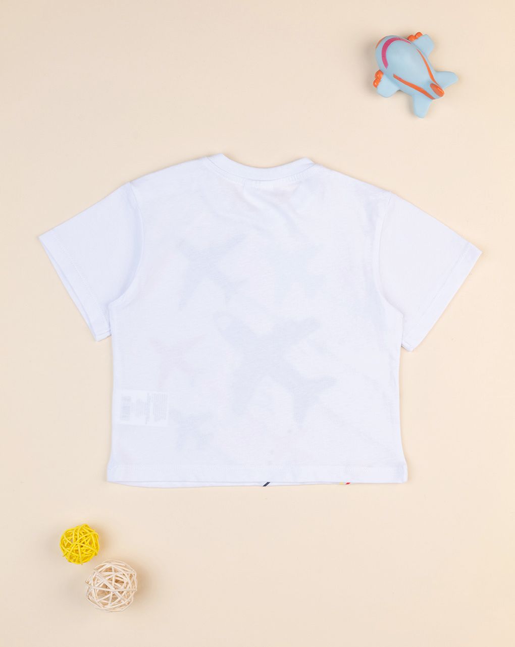 βρεφικό t-shirt λευκό αεροπλάνα για αγόρι - Prénatal