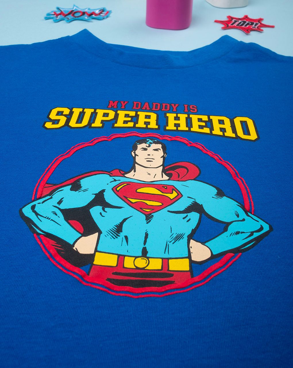 παιδικό t-shirt μπλε superhero για αγόρι - Prénatal