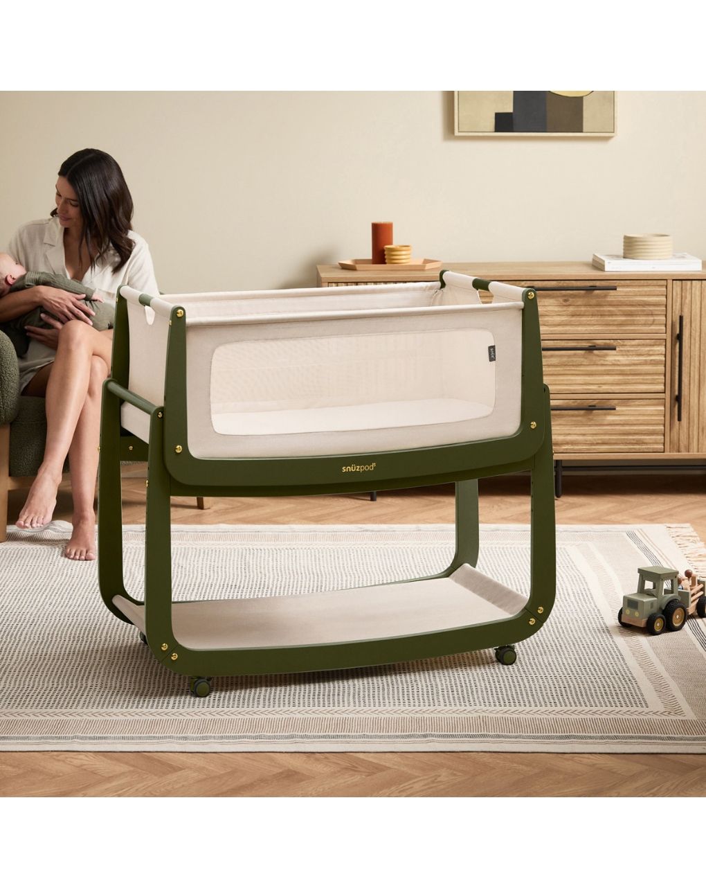 Snuz βρεφικό λίκνο snuzpod5 olive gsfn050j - Snuz