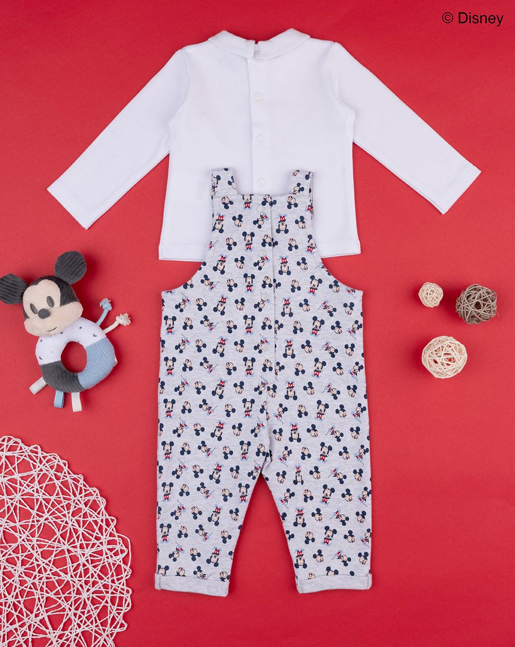 βρεφικό σετ μπλούζα και σαλοπέτα mickey mouse για αγόρι - Prénatal