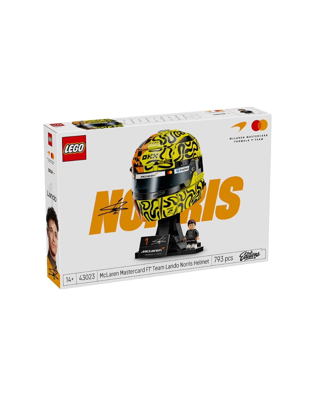 Lego editions mclaren mastercard f1 team lando norris helmet 43023