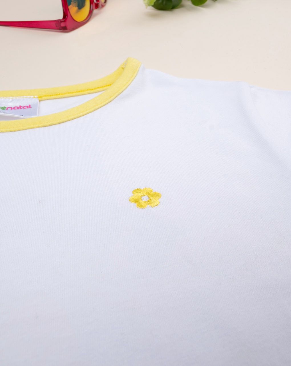 παιδικό t-shirt λευκό/κίτρινο feeling flowers για κορίτσι - Prénatal