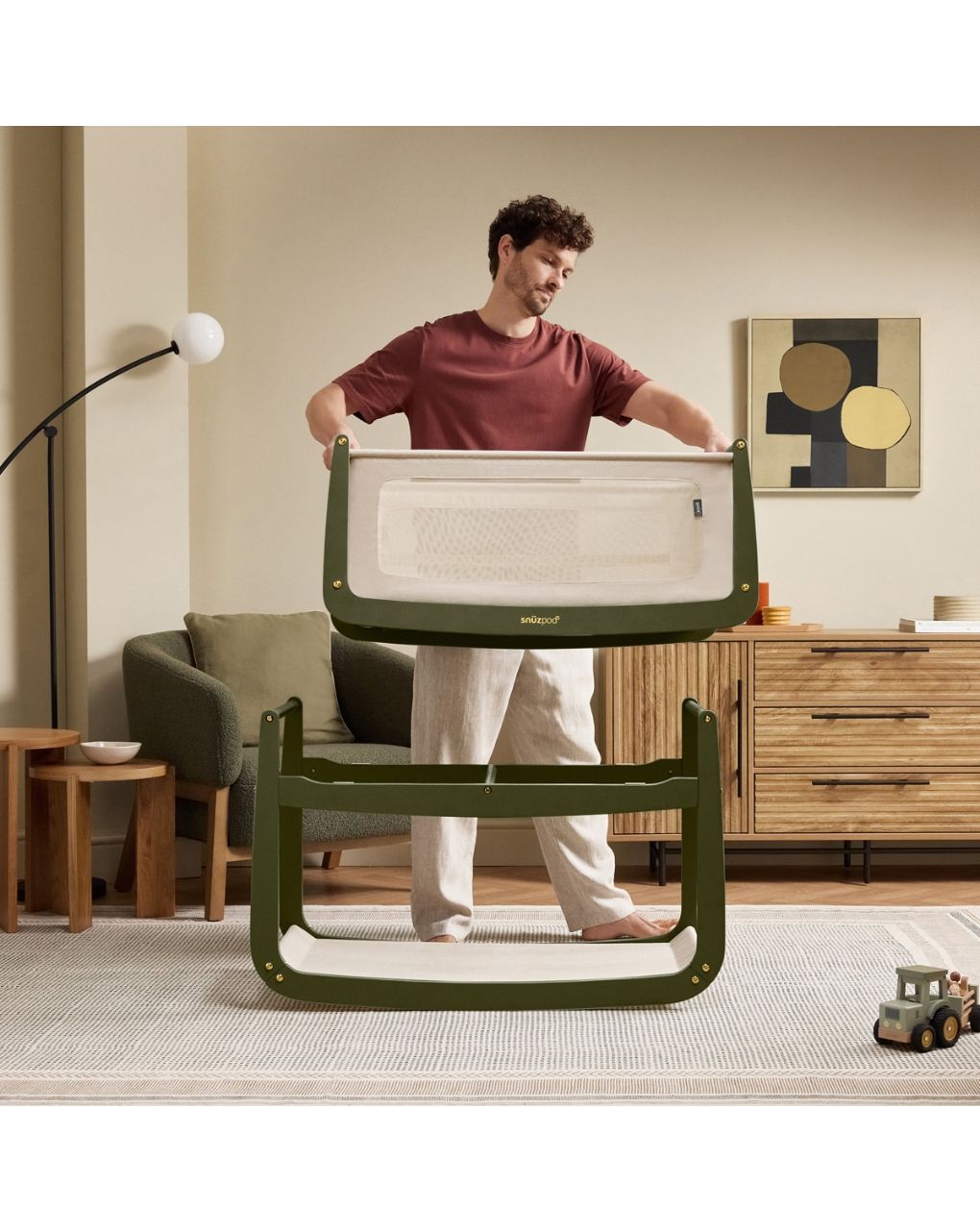 Snuz βρεφικό λίκνο snuzpod5 olive gsfn050j - Snuz