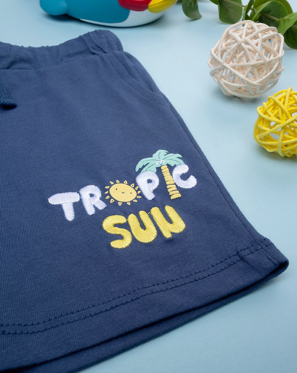 βρεφικό σορτσάκι μπλε tropic sun για αγόρι - Prénatal