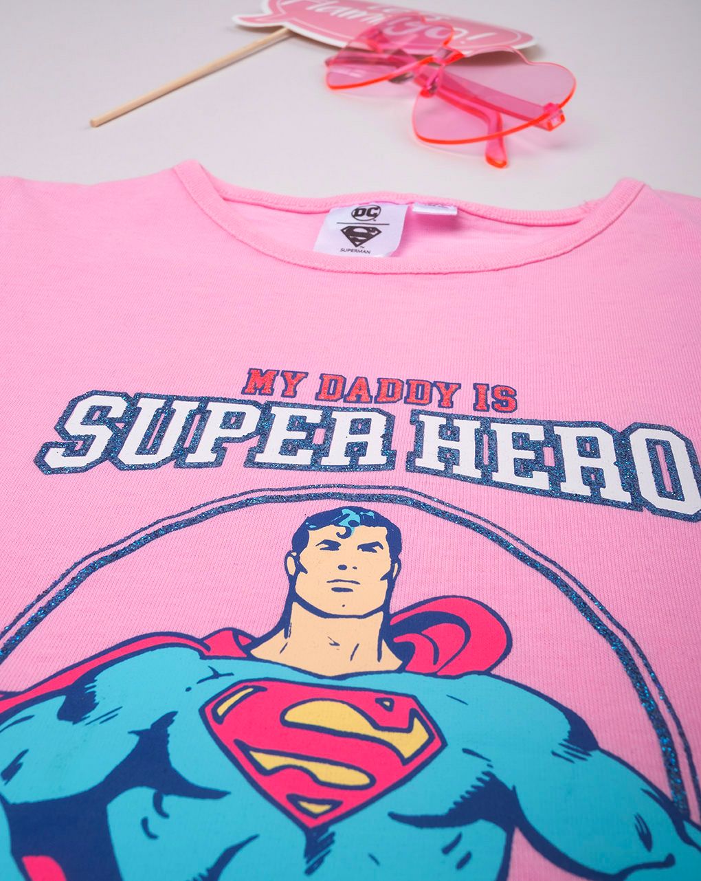 βρεφικό t-shirt ροζ superhero για κορίτσι - Prénatal