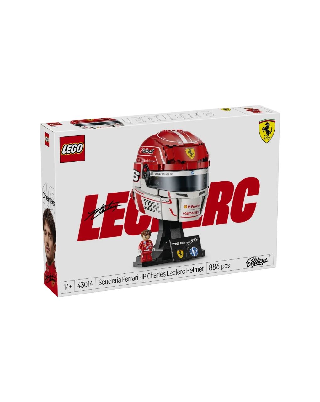 Lego editions scuderia ferrari hp charles leclerc helmet 43014 - LEGO, LEGO EDITIONS
