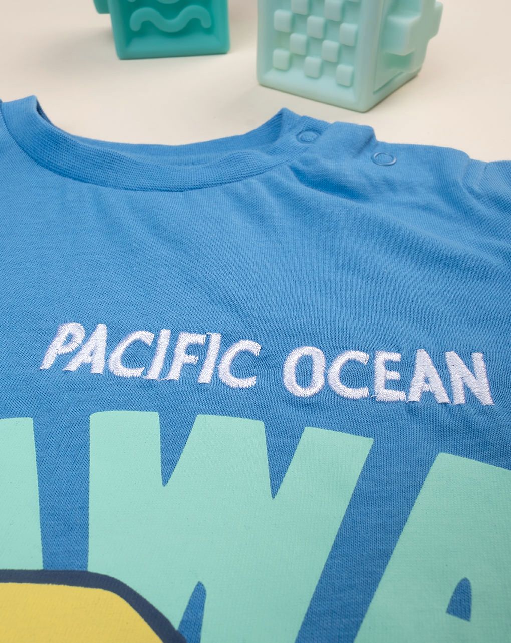 βρεφικό t-shirt μπλε hawaii για αγόρι - Prénatal