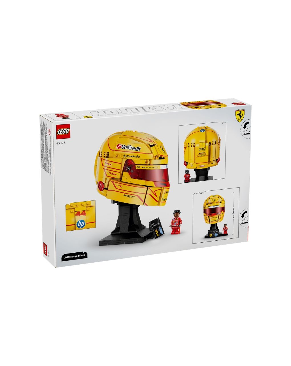 Lego editions scuderia ferrari hp lewis hamilton helmet 43022 - LEGO, LEGO EDITIONS