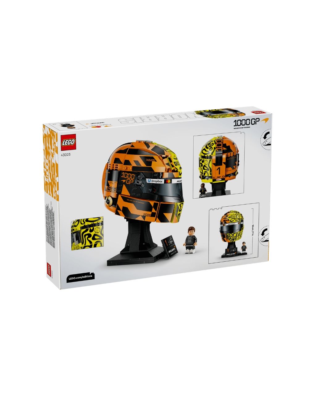 Lego editions mclaren mastercard f1 team lando norris helmet 43023 - LEGO EDITIONS
