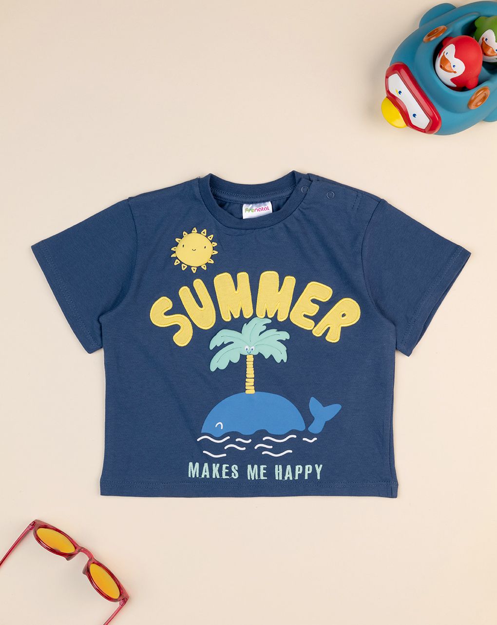 βρεφικό t-shirt μπλε summer για αγόρι