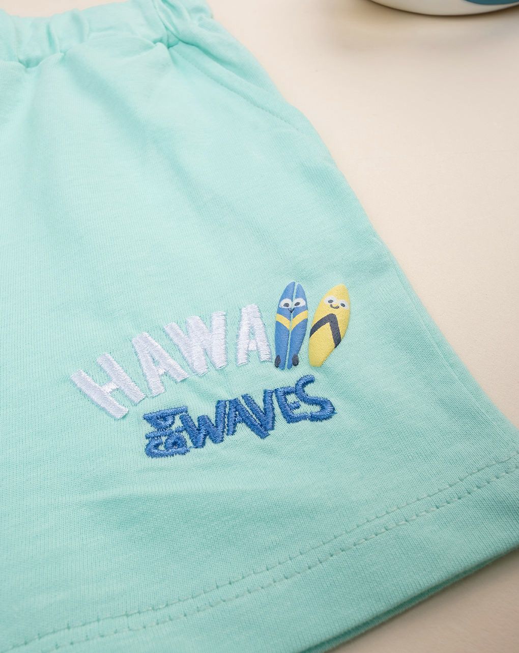 βρεφικό σορτσάκι τιρκουάζ hawaii waves για αγόρι - Prénatal