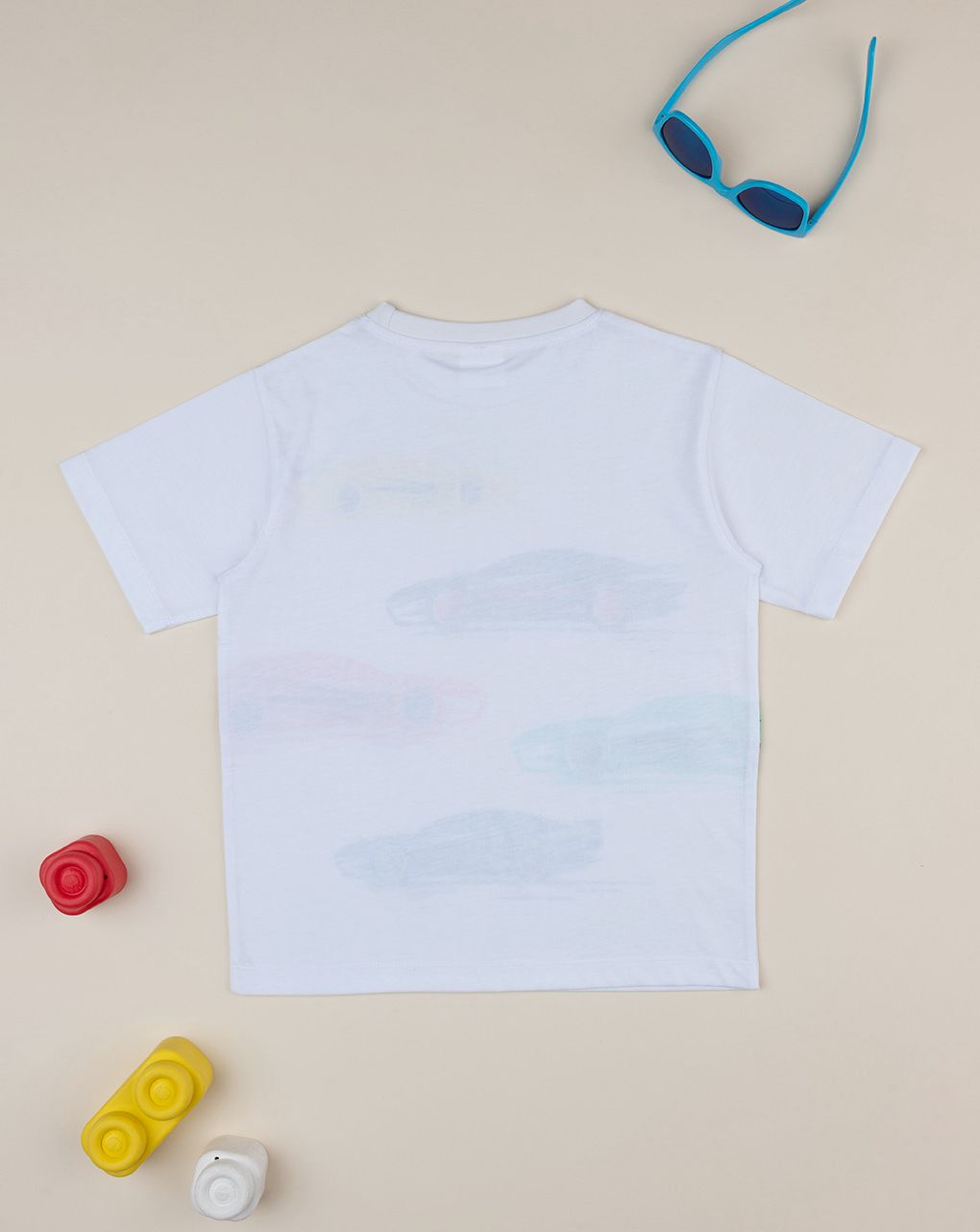 παιδικό t-shirt λευκό αυτοκίνητα για αγόρι - Prénatal