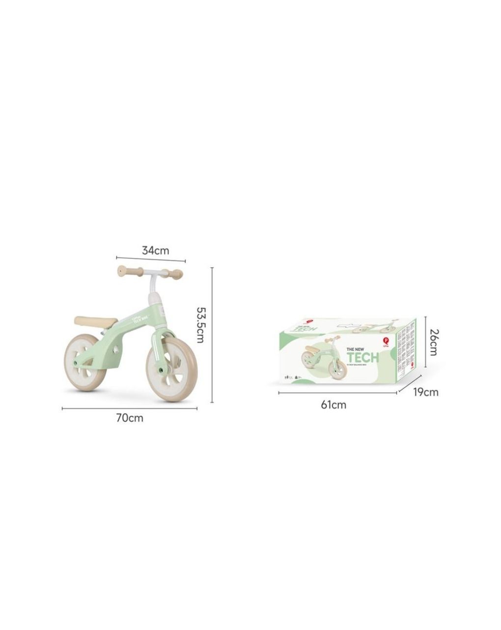 Qplay tech eva ποδήλατο ισορροπίας mint 01-1212048-05 - Qplay