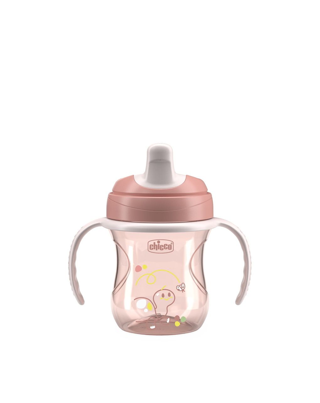 Chicco transition εκπαιδευτικό ποτηράκι 6+ μηνών 200ml pink