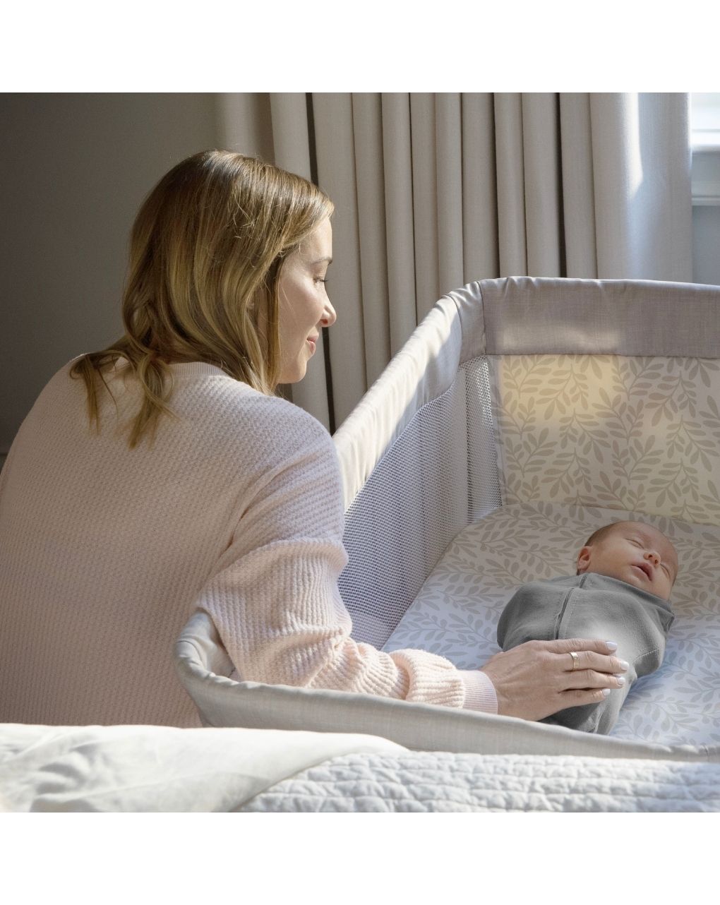 Swaddleme™ by ingenuity™ πάνα αγκαλιάς velboa clouds & stars 59710 - Swaddleme