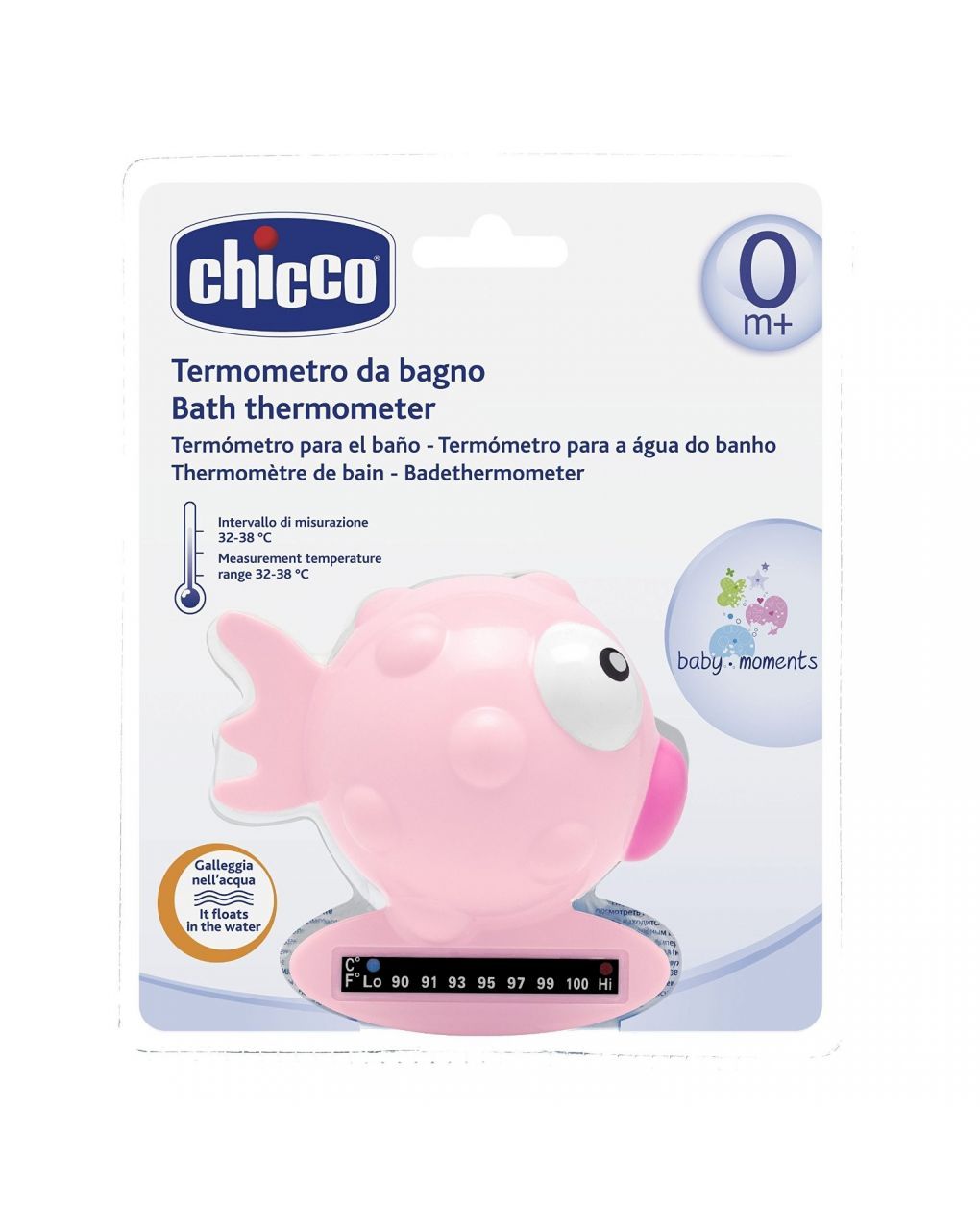 Chicco θερμόμετρο μπάνιου ψαράκι pink - Chicco