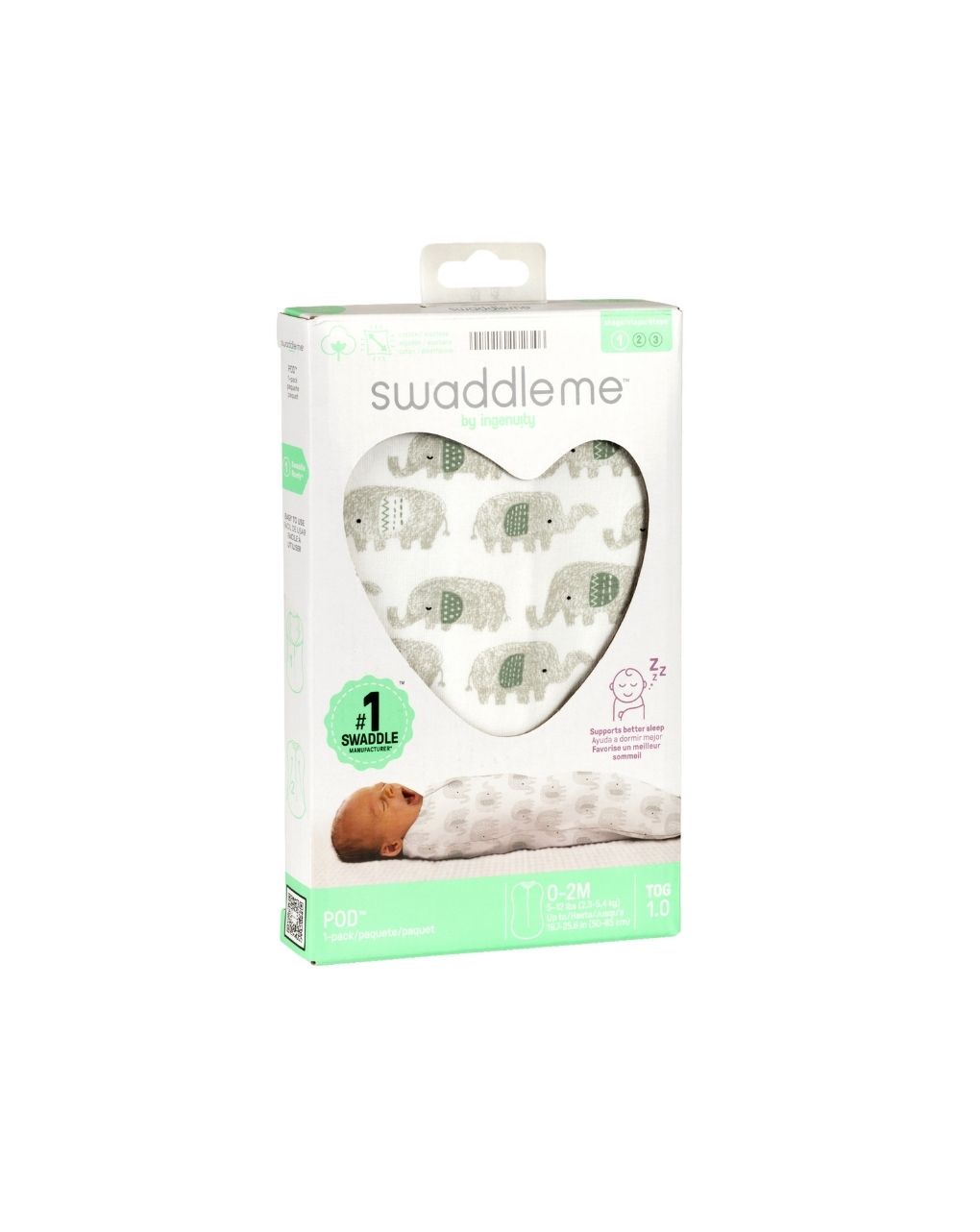 Swaddleme™ by ingenuity™ πάνα αγκαλιάς scribble elephant 17234 - Swaddleme