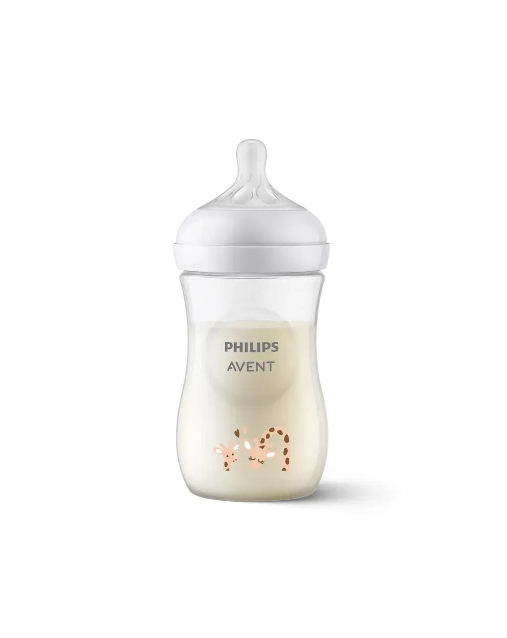 Philips avent πλαστικό μπιμπερό natural response 260ml μέτριας ροής 3-6m καμηλοπάρδαλη scy903/66