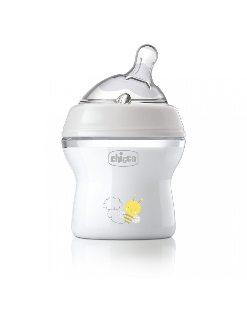 Chicco naturalfeeling πλαστικό μπιμπερό με θηλή αργής ροής 0+ μηνών 150ml bee