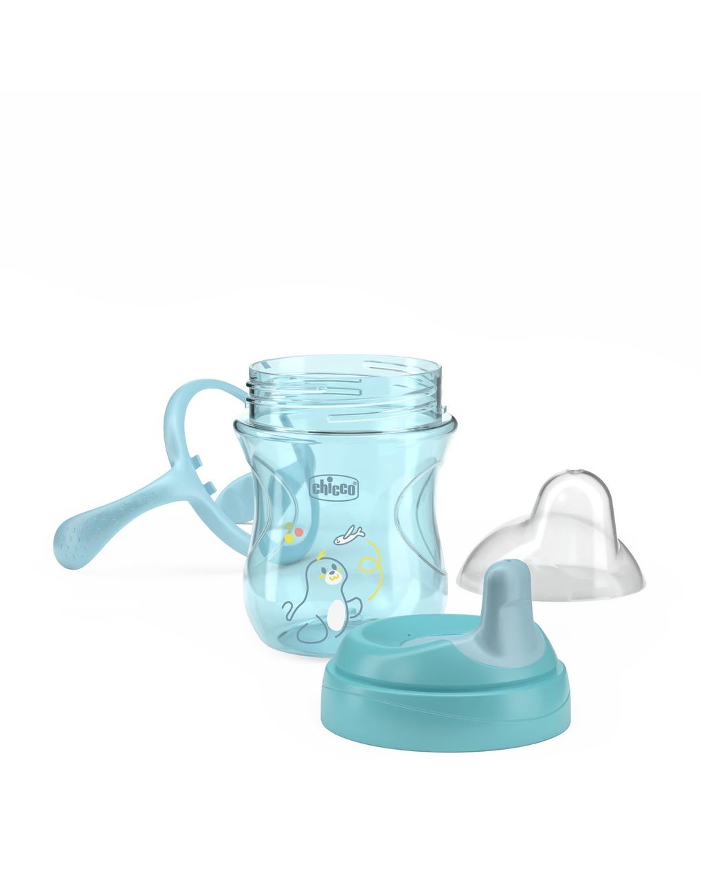 Chicco transition εκπαιδευτικό ποτηράκι 6+ μηνών 200ml blue - Chicco