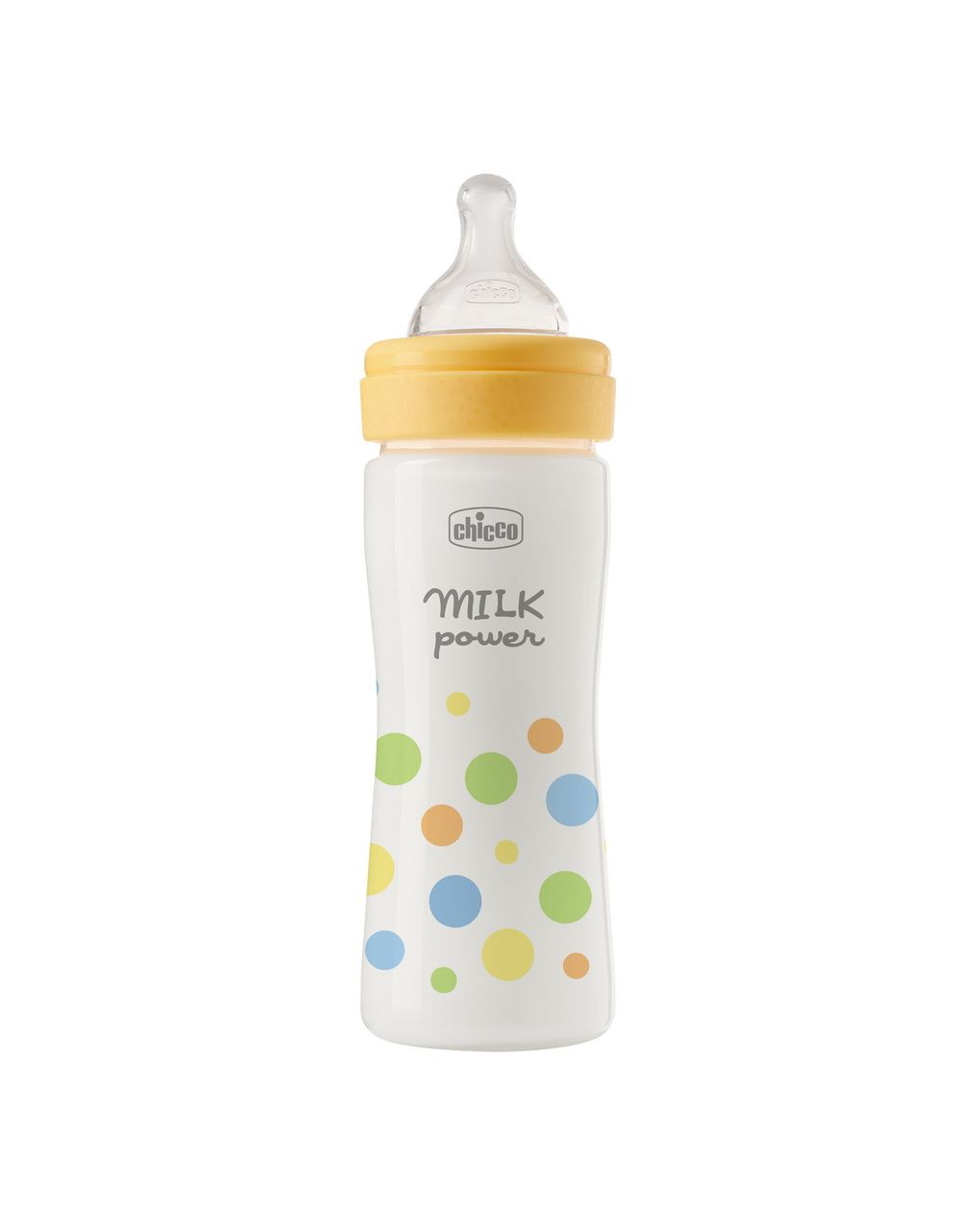Chicco perfect easy πλαστικό μπιμπερό με θηλή μεσαίας ροής 2+ μηνών 250ml yellow