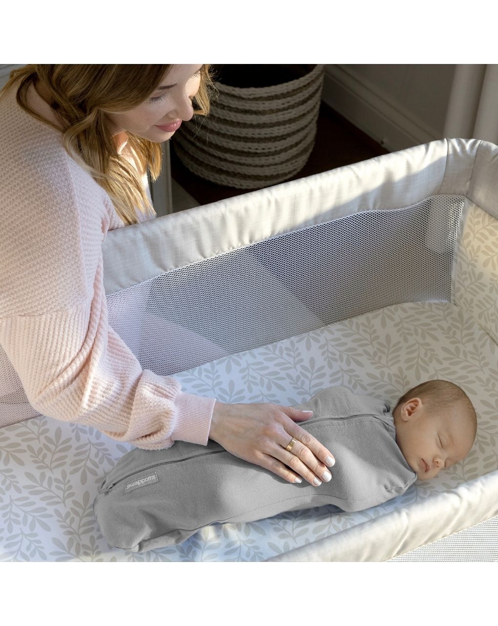 Swaddleme™ by ingenuity™ πάνα αγκαλιάς velboa clouds & stars 59710 - Swaddleme