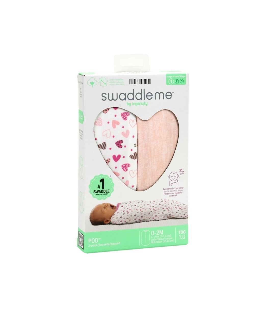 Swaddleme by ingenuity™ πάνα αγκαλιάς pod i heart you 58503 - Swaddleme