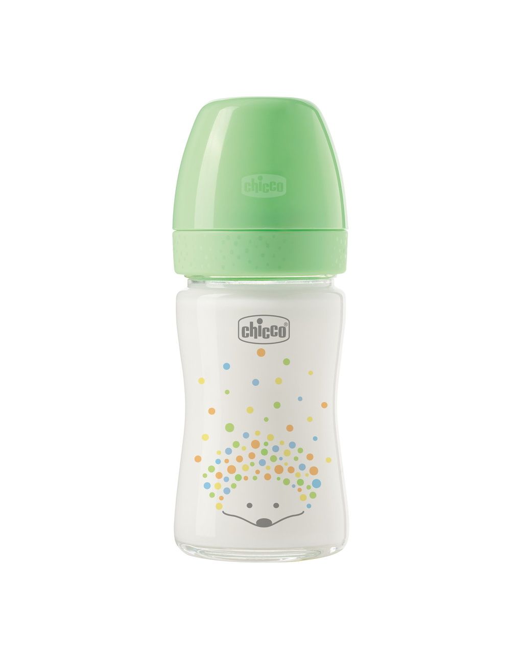 Chicco perfect easy γυάλινο μπιμπερό με θηλή σιλικόνης αργής ροής 0+ μηνών 150ml green - Chicco