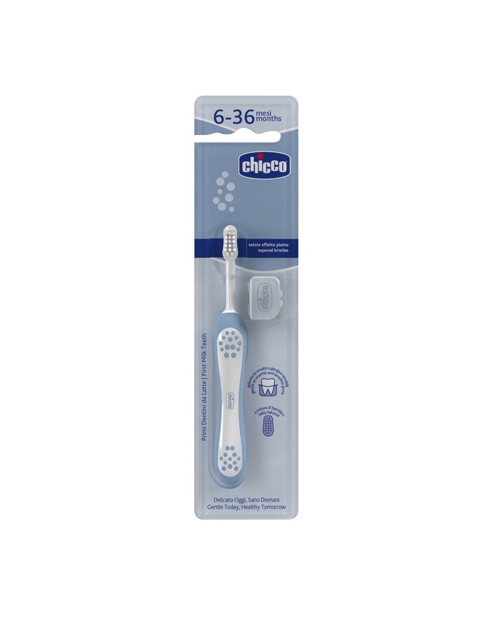 Chicco βρεφική οδοντόβουρτσα 6+ μηνών blue - Chicco