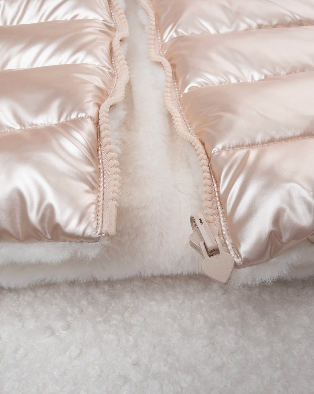 βρεφικό μπουφάν puffer χρυσό metallic για κορίτσι - Prénatal