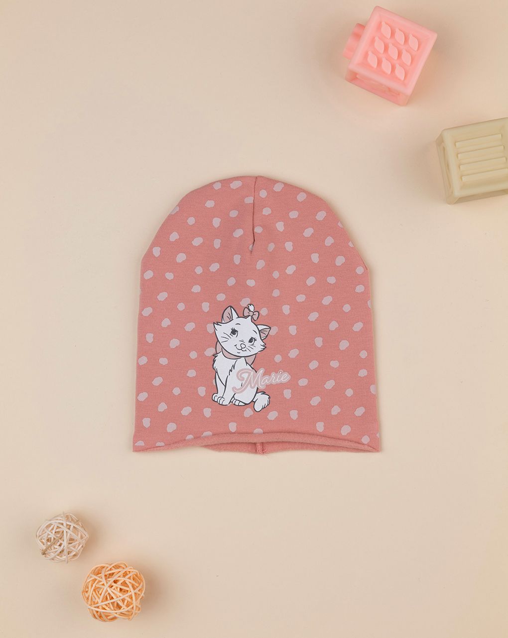 βρεφικό σκουφάκι ροζ aristocats για κορίτσι