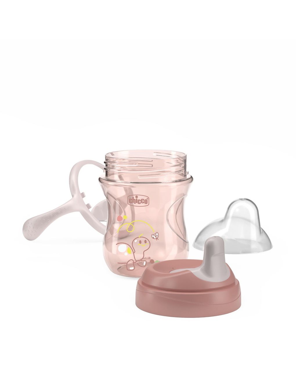 Chicco transition εκπαιδευτικό ποτηράκι 6+ μηνών 200ml pink - Chicco
