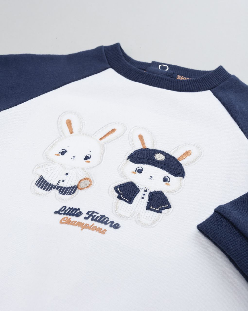 βρεφικό φορμάκι λευκό bunny baseball για αγόρι - Prénatal